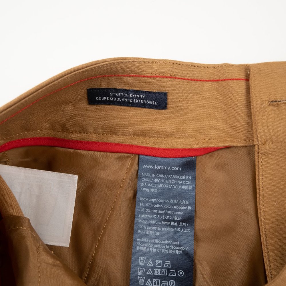 Tommy Hilfiger Stretch Skinny camel tan / brown pants size 8 - Picture 4 of 13